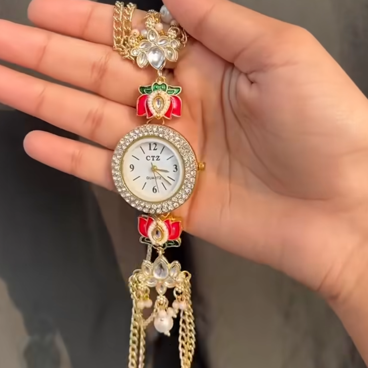 Kashmiri kundan watch