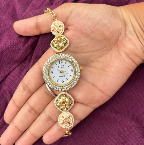 Kashmiri Kundan Watch