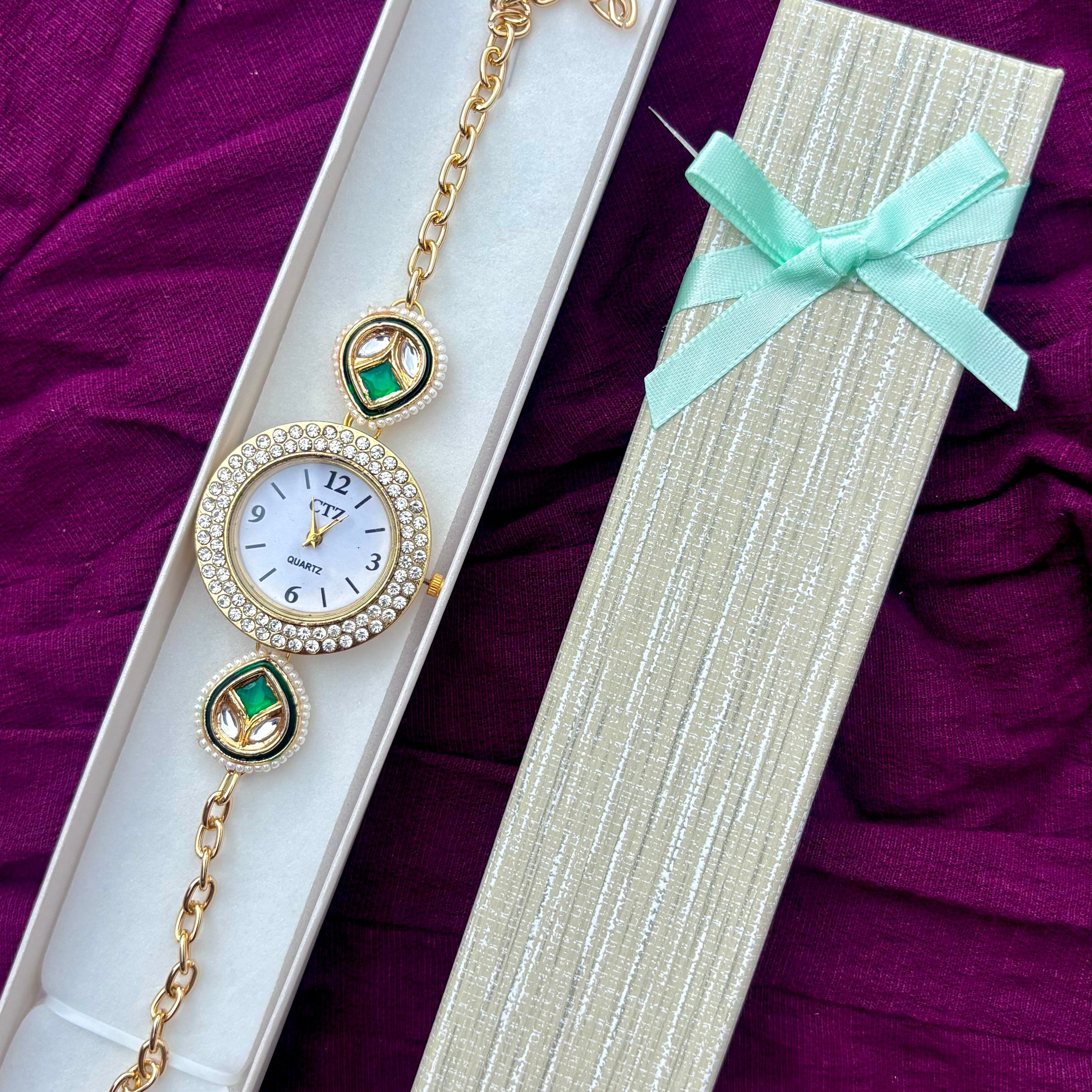 Kashmiri Kundan Watch