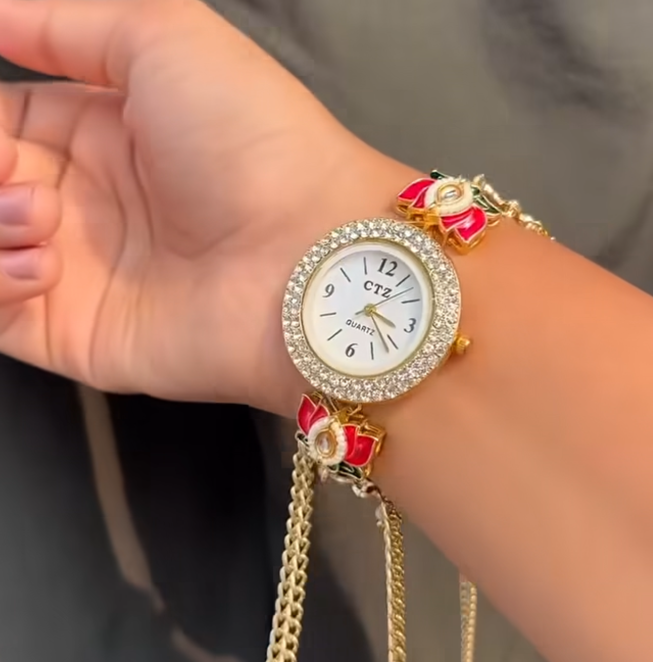 Kashmiri kundan watch