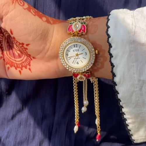 Kashmiri kundan watch