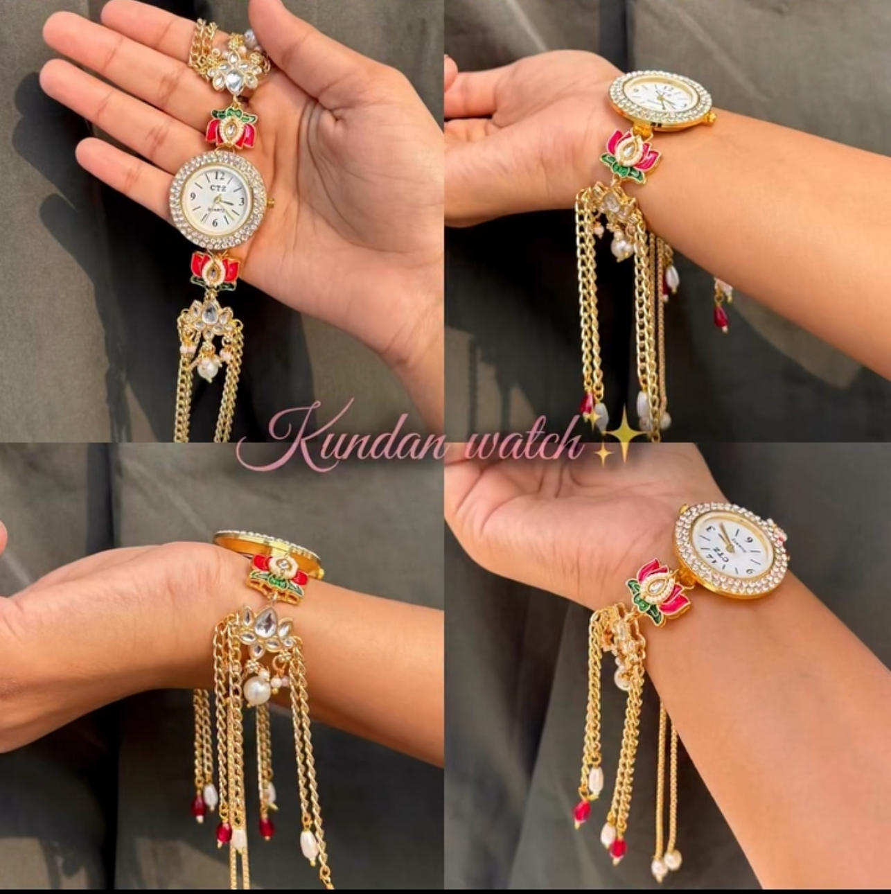Kashmiri kundan watch